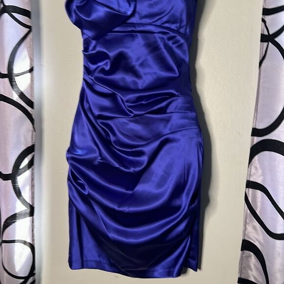 B.Darlin Purple One Shoulder Bodycon Mini Dress size 3/4 - Picture 6 of 15